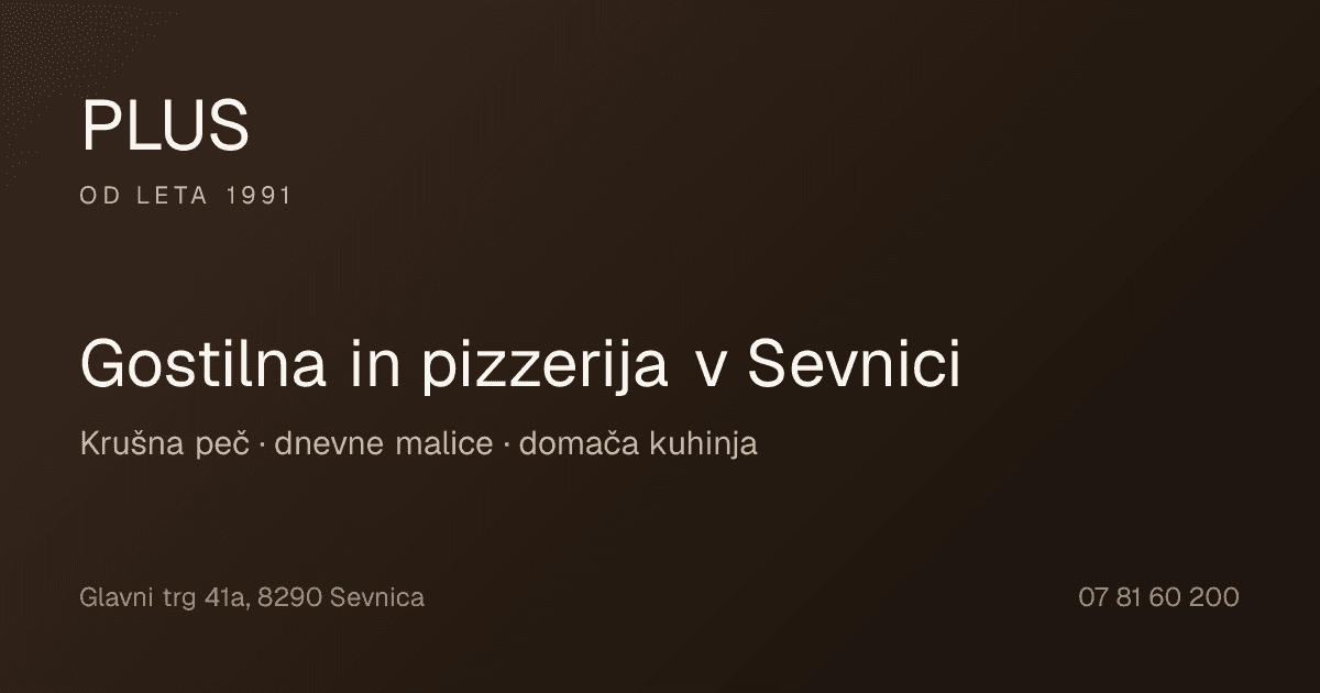 Spletna stran Gostilnica Plus
