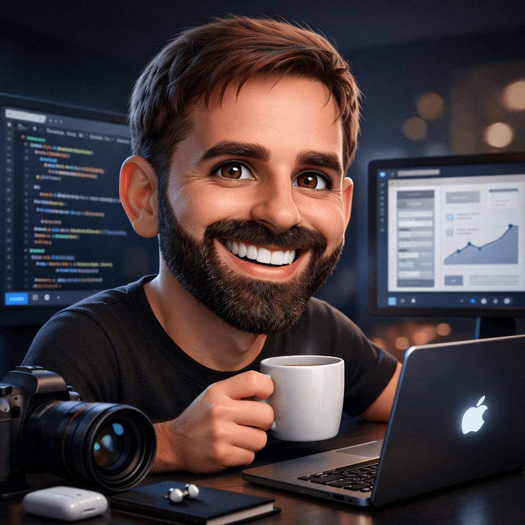 Minimalističen črno-beli portret za osebno spletno stran